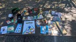 Pokemon Lot Of Toys Figurines Coins  Posters Binders Pins Dice Playmat And More - Image 8