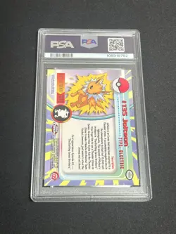 2000 Topps Chrome Pokemon Jolteon #135 Foil Rare TV Animation PSA 9 Mint - Image 4