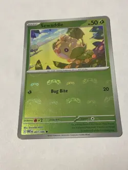 Sewaddle Master Ball White Flare 001/086 English Pokemon Card - Image 3