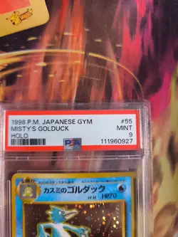 Pokemon Card Misty's Golduck Entoron Gym Challenge Holo 1998 Japanese PSA 9 - Image 4