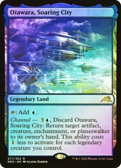 NEO Foil OTAWARA SOARING CITY 1x Rare Magic Kamigawa Neon Dynasty MTG NM - Image 1