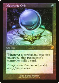 Retro Frame Foil MESMERIC ORB 1x Rare Magic The Brothers War MTG NM - Image 1