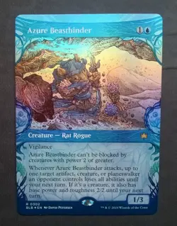 Azure Beastbinder Foil Showcase Rare Mint R 0302 Bloomburrow MTG - Image 1