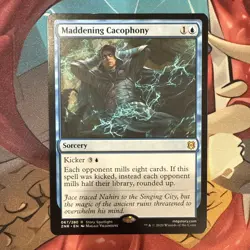 1x Maddening Cacophony - English Zendikar Rising MTG Magic LP  - Image 1
