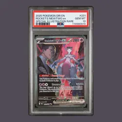 Team Rocket's Mewtwo ex 231/182 SIR Destined Rivals Pokemon 2025 GEM MINT PSA 10 - Image 2