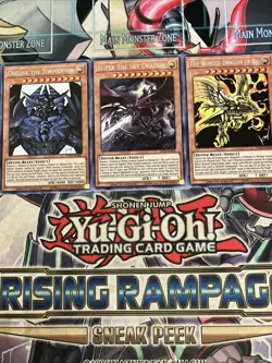 Obelisk Slifer Ra God Card Playset Prismatic Secret Rare TN19-EN007 8 9 Yugioh - Image 1