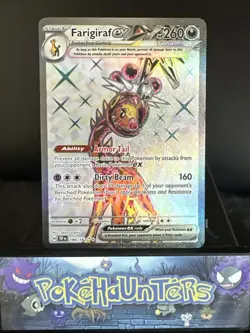 Pokemon Card Farigiraf EX 194/162 Temporal Forces Holo Ultra Rare NM - Image 1