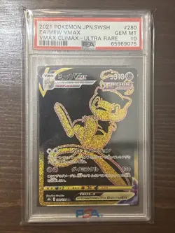 PSA 10 Gem Mint Mew Vmax 280/184 Gold UR Vmax Climax 2021 Japanese Full Art Card - Image 1