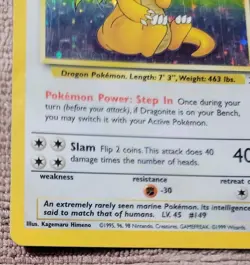 Dragonite 4/62 - Rare Holo - Unlimited Edition - Pokemon Card TCG - Fossil Set - Image 4