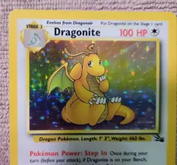 Dragonite 4/62 - Rare Holo - Unlimited Edition - Pokemon Card TCG - Fossil Set - Image 5