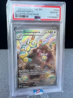 2023 POKEMON PAL EN-PALDEA EVOLVED ILLUSTRATION RARE #229 DUDUNSPARCE PSA 10 - Image 1