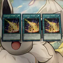 X3! Yugioh Lightning Storm MP22-EN253 2022 Tin of the Pharaoh's Gods 1st Edition - Image 1