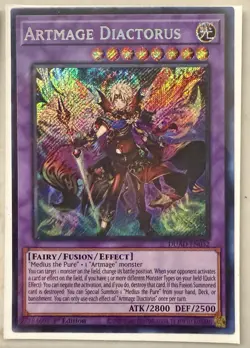 Yugioh! 1x Artmage Diactorus DUAD-EN032 Secret Rare 1st Ed NM - Image 1