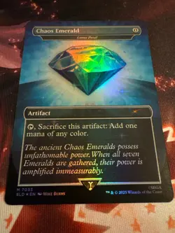 Chaos Emerald (7033) Blue - Lotus Petal - Sonic Secret Lair MTG - Image 1
