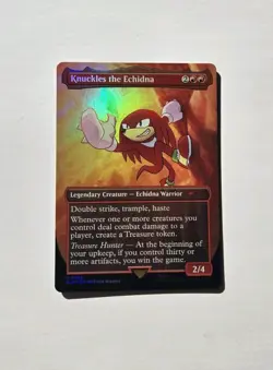 MTG SLD Sonic The Hedgehog Secret Lair Knuckles The Echidna NM Foil - Image 1