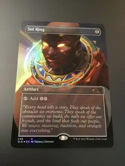 MTG Secret Lair #249 Borderless Sol Ring Foil NM - Image 1