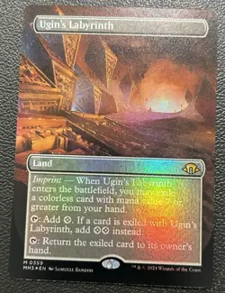 MTG English FOIL Borderless Ugin's Labyrinth NM: Modern Horizons 3 - Image 1
