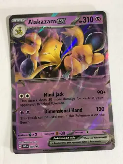 Pokemon TCG Promo 151 No Stars Error Alakazam SVP 050 Near Mint - Image 1