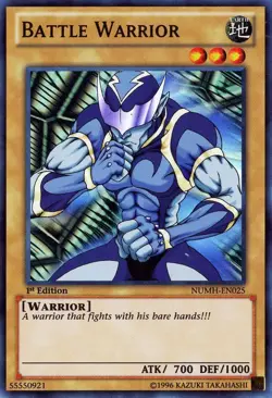 Yugioh - Battle Warrior (Super Rare) (1st Edition) - NUMH-EN025 P - Image 1