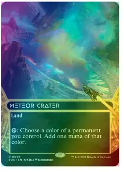 Meteor Crater (0026) - Foil - Borderless Edge of Eternities - Image 1