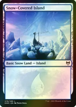 MTG Snow-Covered Island Foil ** Kaldheim ** English (NM) - Image 1