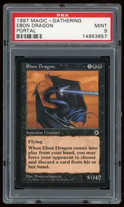1997 MTG Magic the Gathering Portal Ebon Dragon PSA 9 Gaming Card TCG - Image 3