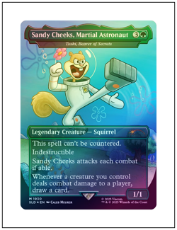 1x Sandy Cheeks, Martial Astronaut, Foil, Spongebob Secret Lair Drop, MTG NM - Image 2