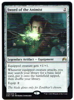 SWORD OF THE ANIMIST 240/272 MAGIC: THE GATHERING, ORIGINS (ORI) RARE PROMO - Image 1
