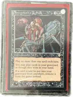 MTG FOIL Invasion Rare Yawgmoth's Agenda #135 of 350 Excellent - NM Condition - Image 1