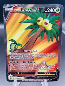 Pokemon Alolan Exeggutor V 071/078 Pokemon GO Ultra Rare Holo LP - Image 1