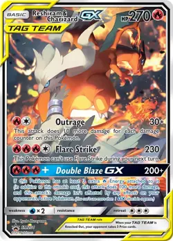 Reshiram & Charizard GX SM201 Sm Holo - Image 1