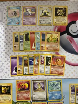 Vintage Pokemon Card Lot WOTC First Edition Shadowless Gold Border Meowth - Image 4