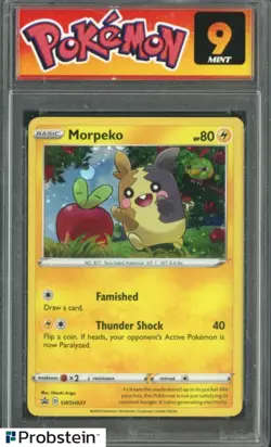 MORPEKO SWSH031 BLACK STAR PROMO POKEMON CARD GRADED 9 MINT - Image 1