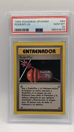 1999 Pokemon Spanish Base Set "PoderPlus" PlusPower 84/102 PSA 10 GEM MT! POP 1! - Image 1