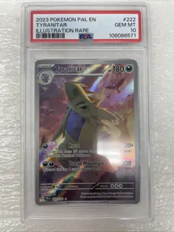 2023 Pokemon TCG Scarlet & Violet Paldea Evolved Tyranitar #222/193 PSA 10 Slab - Image 8
