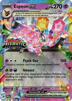 Espeon ex - (Prismatic Evolutions Stamp) 034/131 Miscellaneous Cards & Products Holo - Image 1