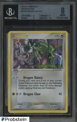 2005 Pokemon Ex Emerald Reverse Foil #9 Rayquaza Holo R BGS 8 NM-MT - Image 1