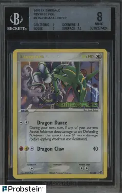 2005 Pokemon Ex Emerald Reverse Foil #9 Rayquaza Holo R BGS 8 NM-MT - Image 3