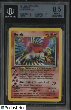 2001 Pokemon Neo Revelation 1st Edition #7 Ho-oh R BGS 8.5 NM-MT+ - Image 3