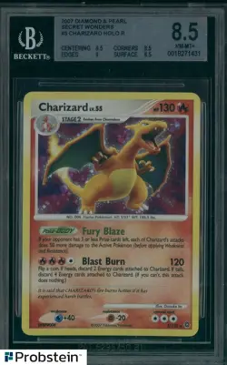 2007 Pokemon Diamond & Pearl Secret Wonders #3 Charizard Holo R BGS 8.5 - Image 1