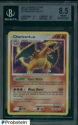 2007 Pokemon Diamond & Pearl Secret Wonders #3 Charizard Holo R BGS 8.5 - Image 3