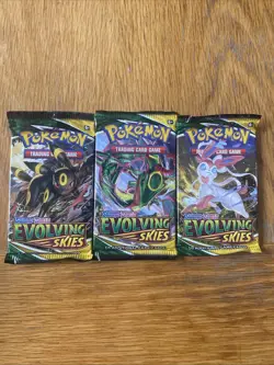 Pokémon TCG Sword & Shield Evolving Skies Booster Packs Lot of 3 - NEW/SEALED - Image 2