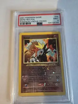 Pokemon Entei Movie 3 Reverse Holo Promo #34 PSA 9 Mint - Image 1