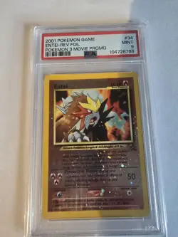 Pokemon Entei Movie 3 Reverse Holo Promo #34 PSA 9 Mint - Image 3