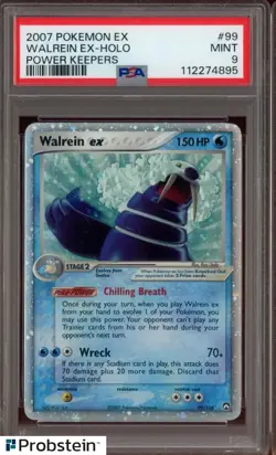 2007 Pokemon Ex Power Keepers #99 Walrein Ex Holo PSA 9 MINT - Image 1