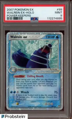 2007 Pokemon Ex Power Keepers #99 Walrein Ex Holo PSA 9 MINT - Image 3