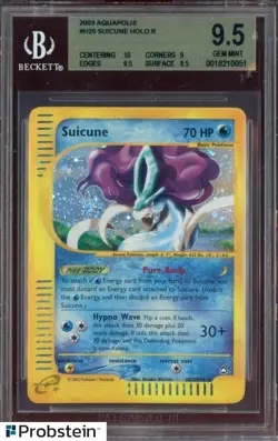 2003 Pokemon Aquapolis #H25 Suicune Holo R BGS 9.5 GEM MINT - Image 3