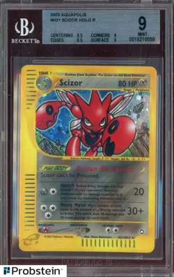 2003 Pokemon Aquapolis #H21 Scizor Holo R BGS 9 MINT - Image 3