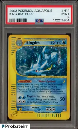 2003 Pokemon Aquapolis #H14 Kingdra Holo PSA 9 MINT - Image 1