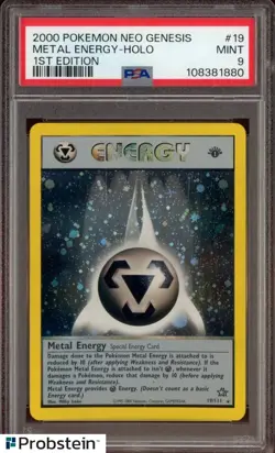 2000 Pokemon Neo Genesis Metal Energy Holo 1st Edition #19 PSA 9 MINT - Image 1
